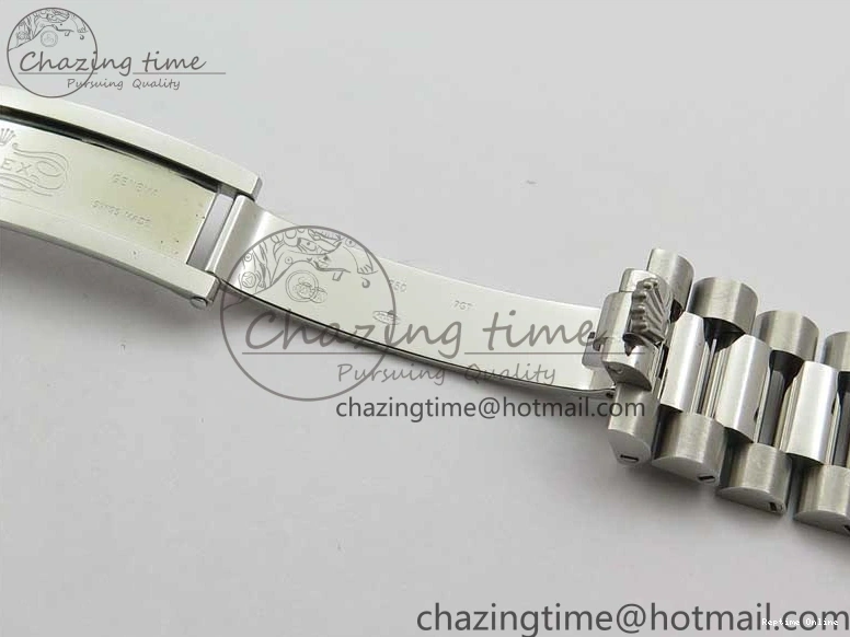 0417 SoftTouch Day-Date 40mm 228239 BP New Dial Version 904 SS Ice Blue T Crystal Markers Dial on SS President Bracelet A 2822